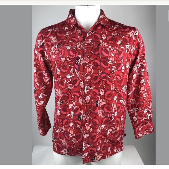 Flamehead Other - 🔥SOLD! 90s Flamehead US Button Front Shirt Cartoo